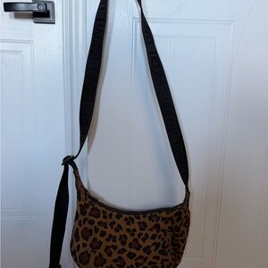 Baggu small Leopard Print Crossbody Bag - Brown/Black